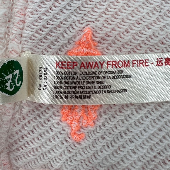 FREE PEOPLE Movement Sweatpants Womens XS White Neon Orange Sun and Done Jogger - Picture 10 of 16